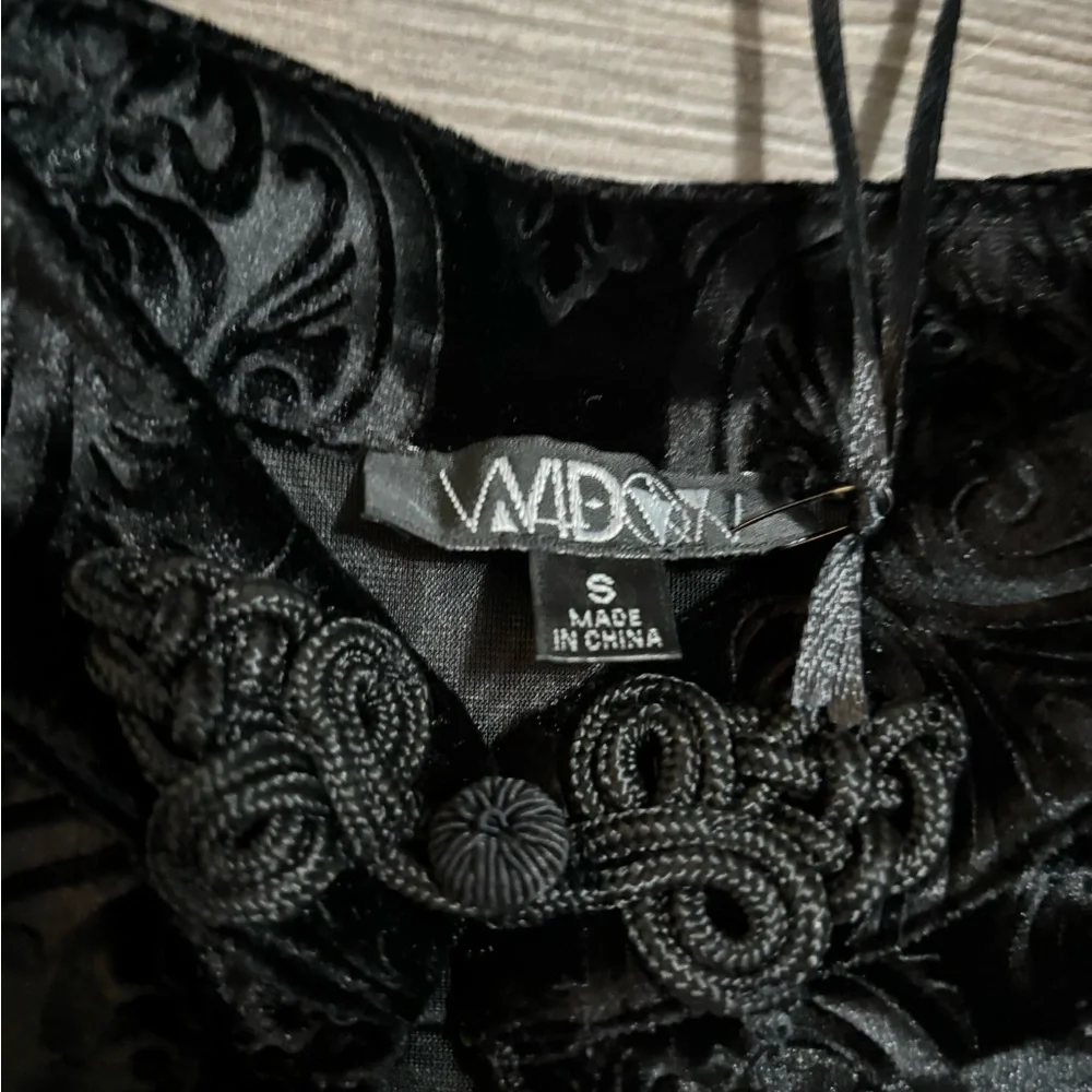 NWT Dolls Kill / Widow Brocade Blouse with Matching Gloves - Picture 7 of 8